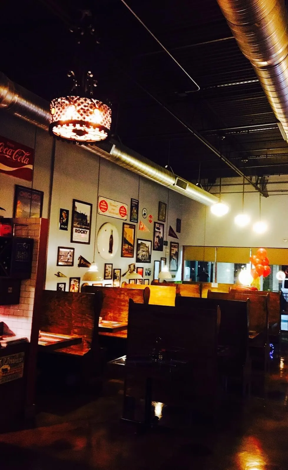 The dining room at Cappy's Tampa Palms, set with tables and warm lighting